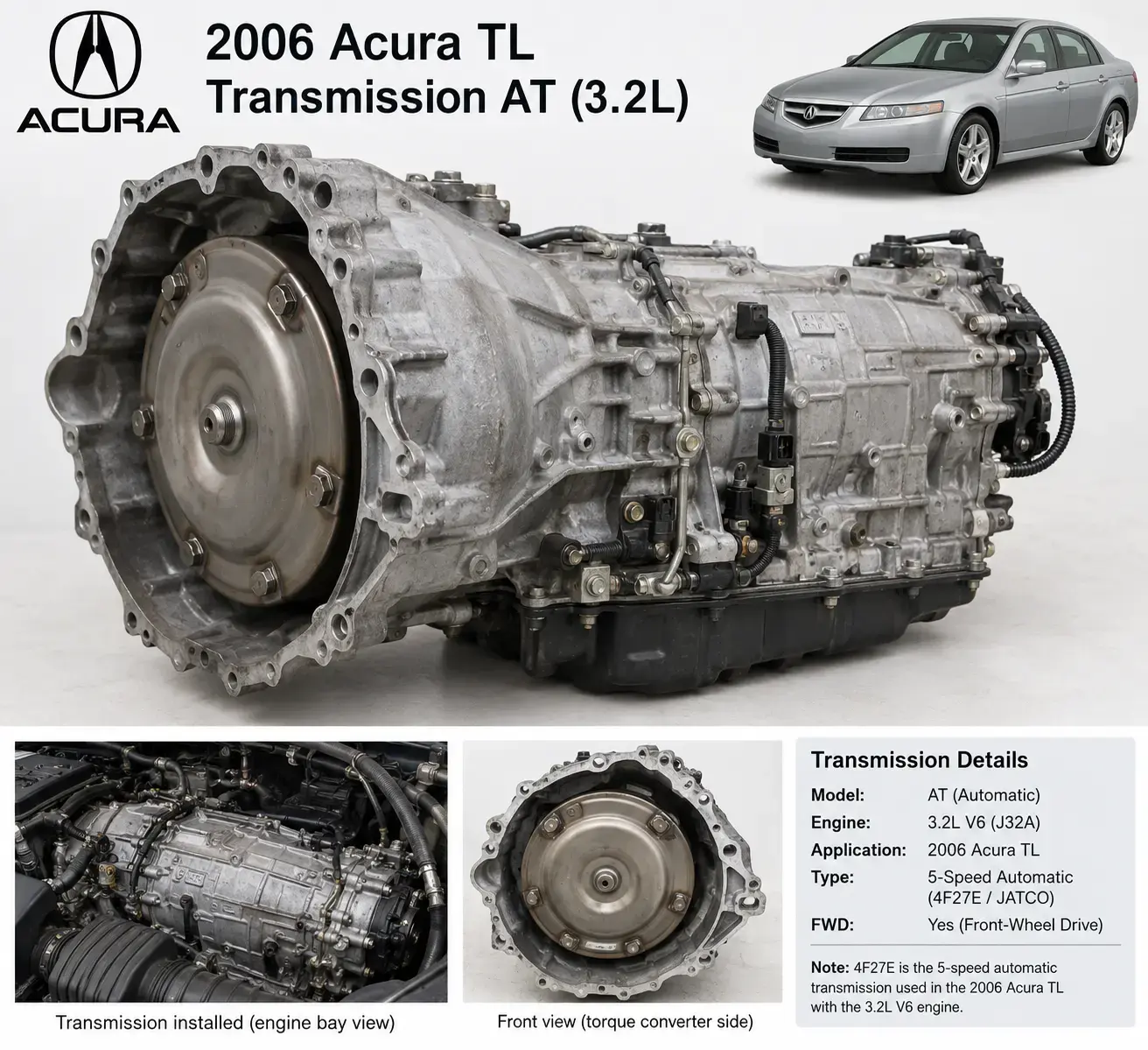2006 Acura TL Engine – 20,193 Miles