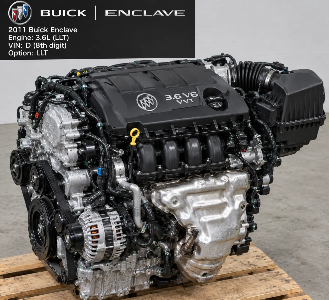 2011 Buick Enclave Engine (3.6L, VIN D, 8th digit, opt LLT) Remanufactured