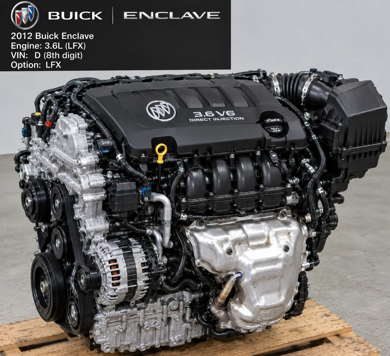 2012 Buick Enclave Engine (3.6L, VIN D, 8th digit, opt LLT) 190,754 Miles