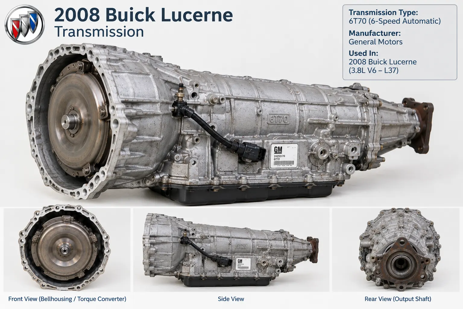 2008 Buick Lucerne Transmission AT, 4.6L, VIN Y (8th digit) 128,000 Miles